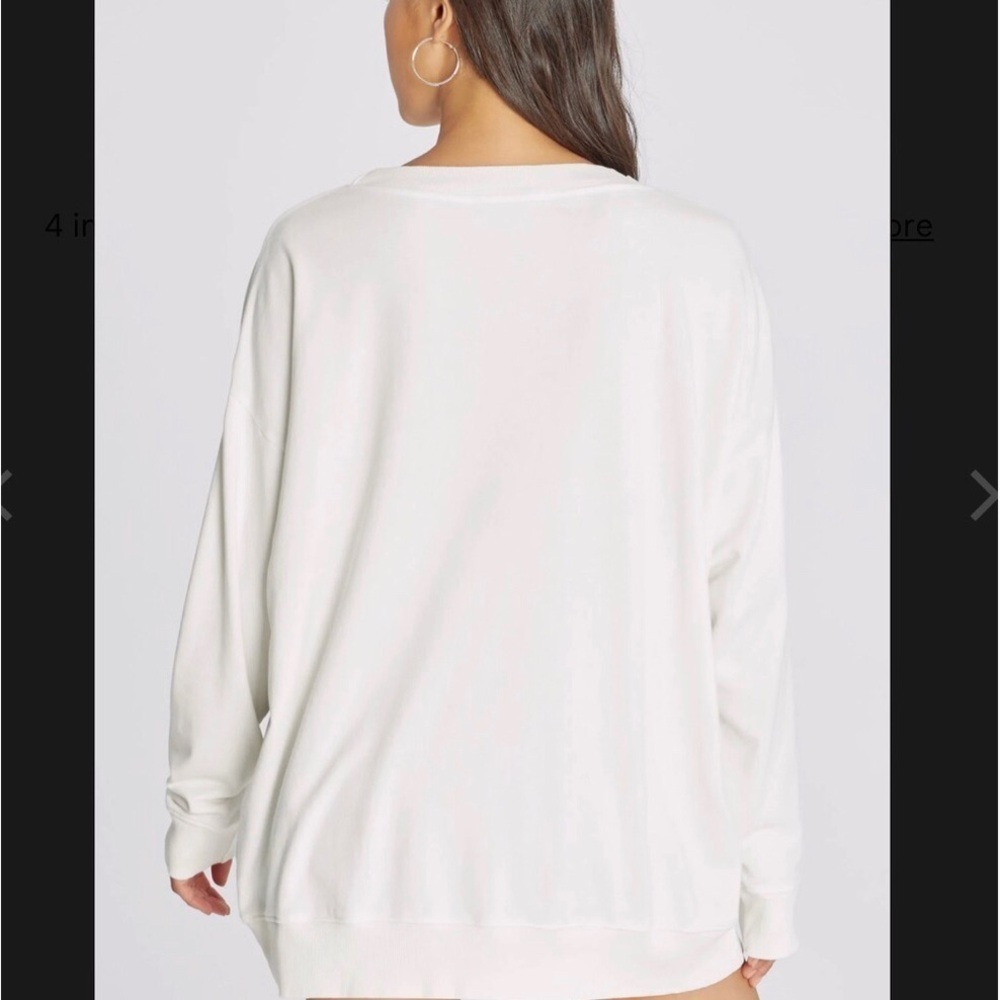 Wildfox “Hangover Hiders” Sunglasses Sweatshirt, Vanilla, Black, Red, Size XS - Picture 8 of 17